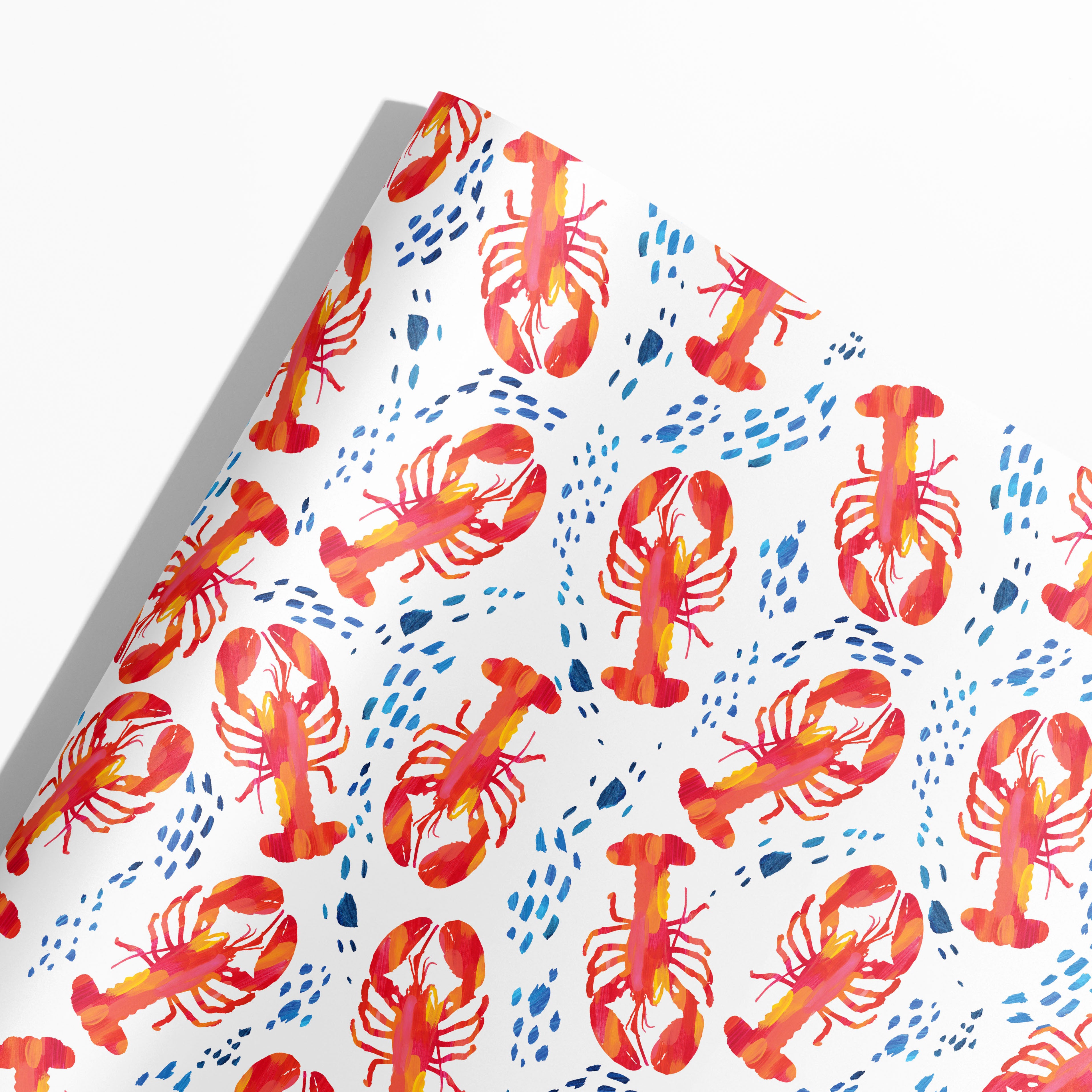 Rock Paper Scissors Lobster Crab Funny Premium Gift Wrap Wrapping Paper  Roll 