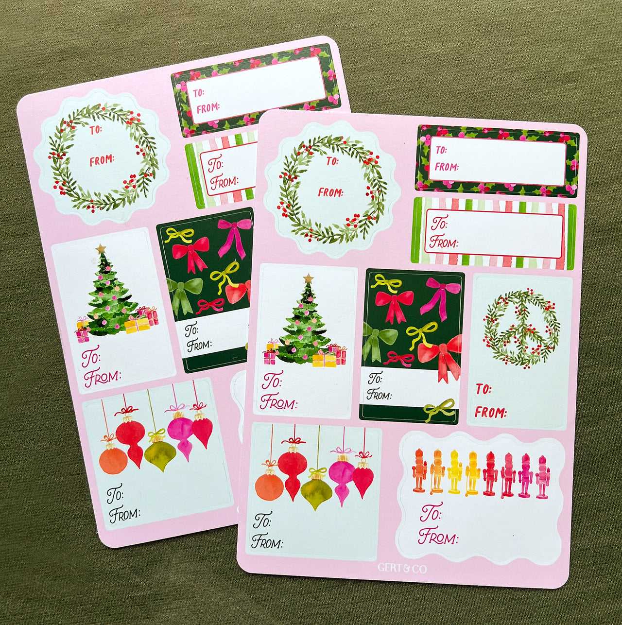 Whimsical Holiday Gift Tag Sticker Sheet