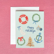 Coastal Christmas Greeting Card by Gert & Co