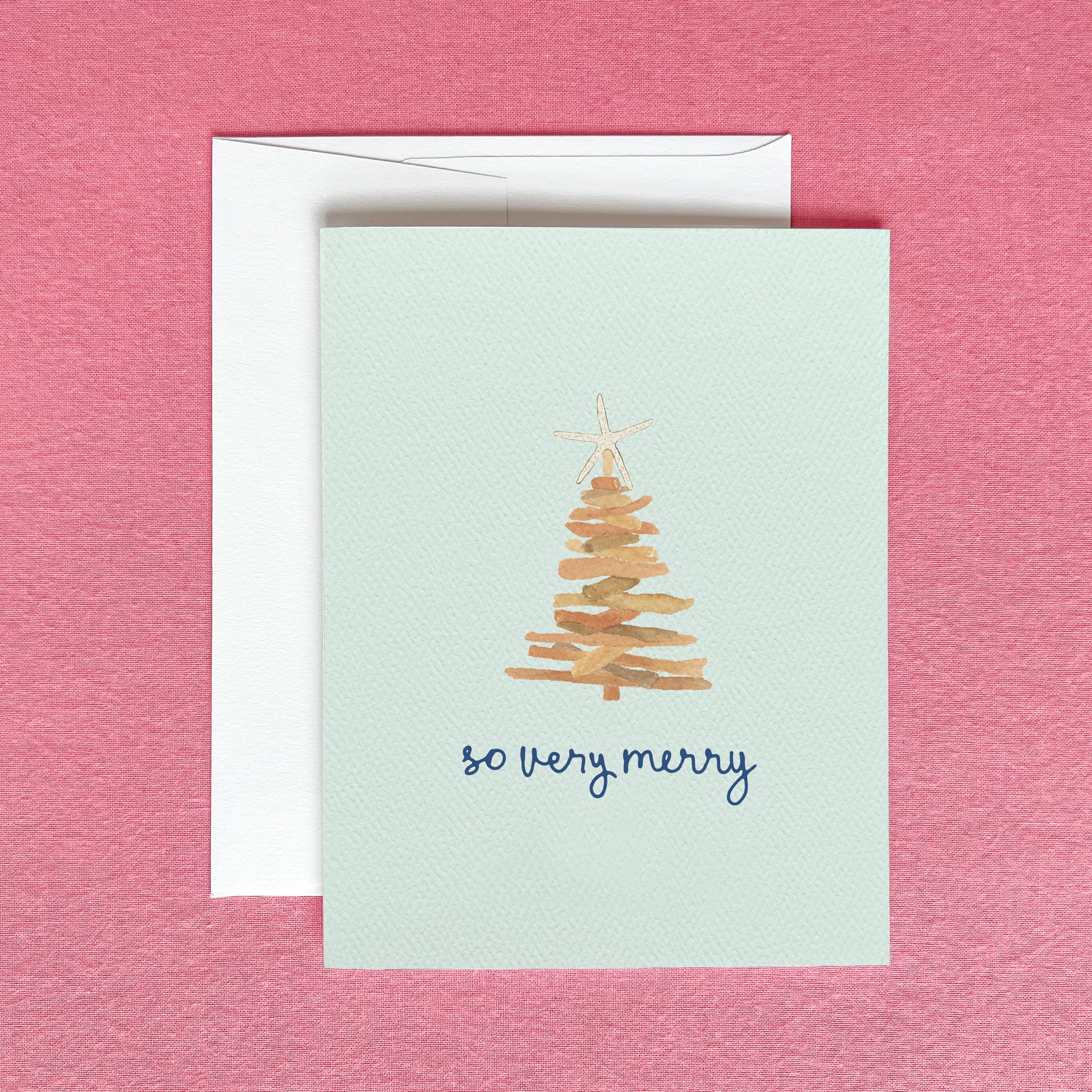 Driftwood Christmas Tree Greeting Card by Gert & Co