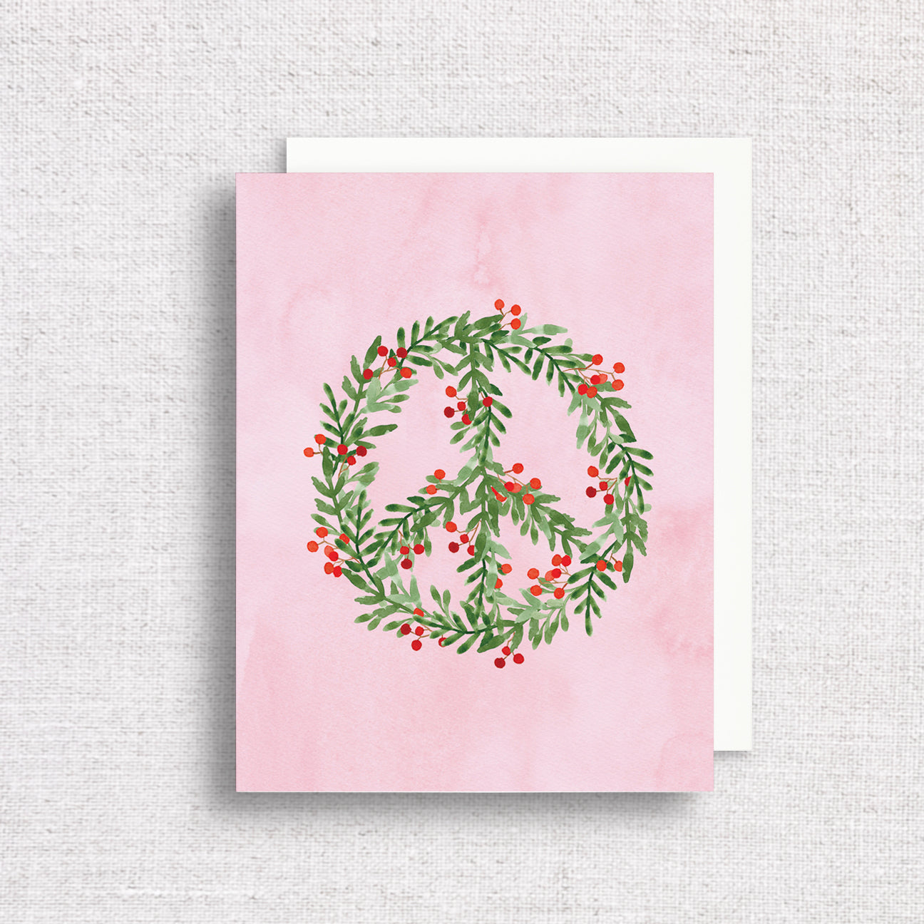 Peace Wreath Christmas Greeting Card by Gert & Co