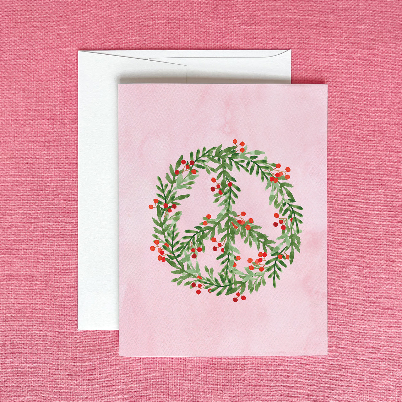 Peace Wreath Christmas Greeting Card by Gert & Co