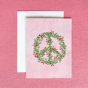 Peace Wreath Christmas Greeting Card by Gert & Co