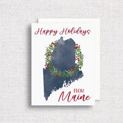 Happy Holidays from Maine Greeting Card by Gert & Co