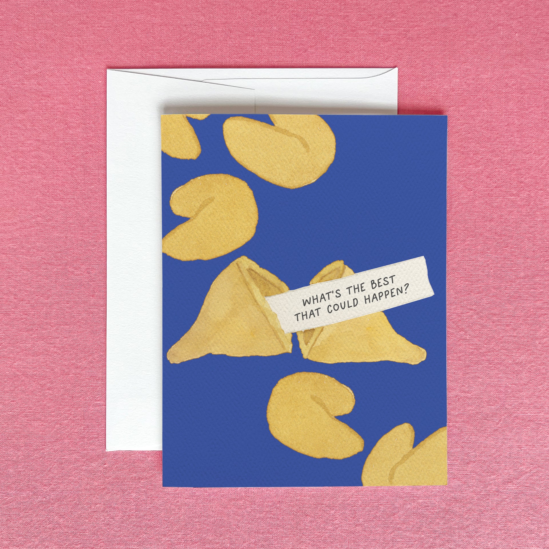 "What's the Best That Could Happen?" Fortune Cookie Greeting Card by Gert & Co