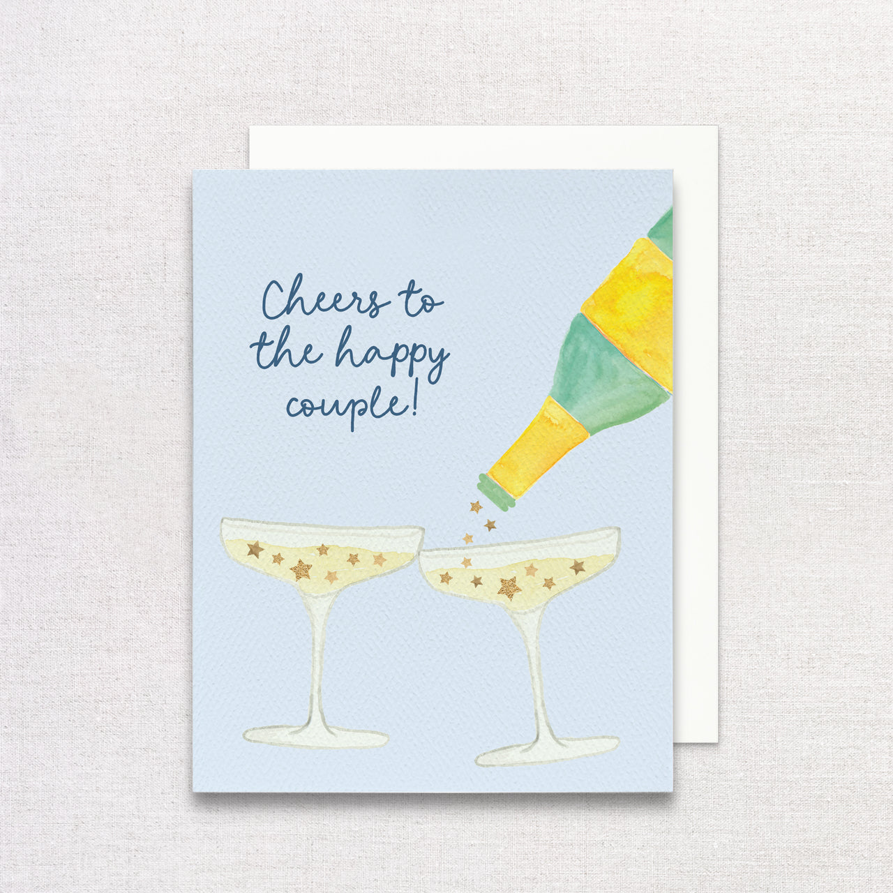 Cheers to the Happy Couple Wedding Greeting Card by Gert & Co