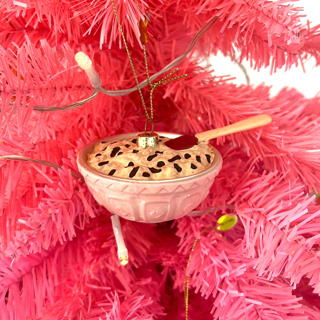 Bowl of Cookie Dough Glass Ornament