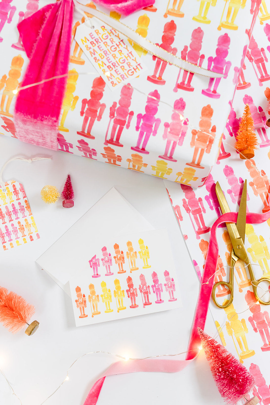 Colorful Nutcrackers Holiday Gift Wrap by Gert & Co