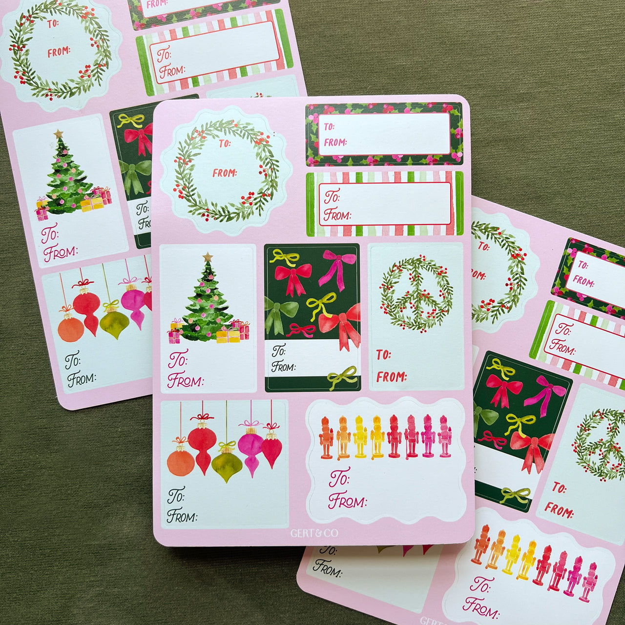 Whimsical Holiday Gift Tag Sticker Sheet