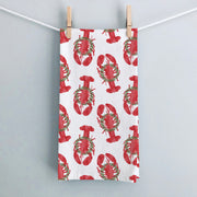 Holiday Lobsters Tea Towel Tea Towel by Gert & Co