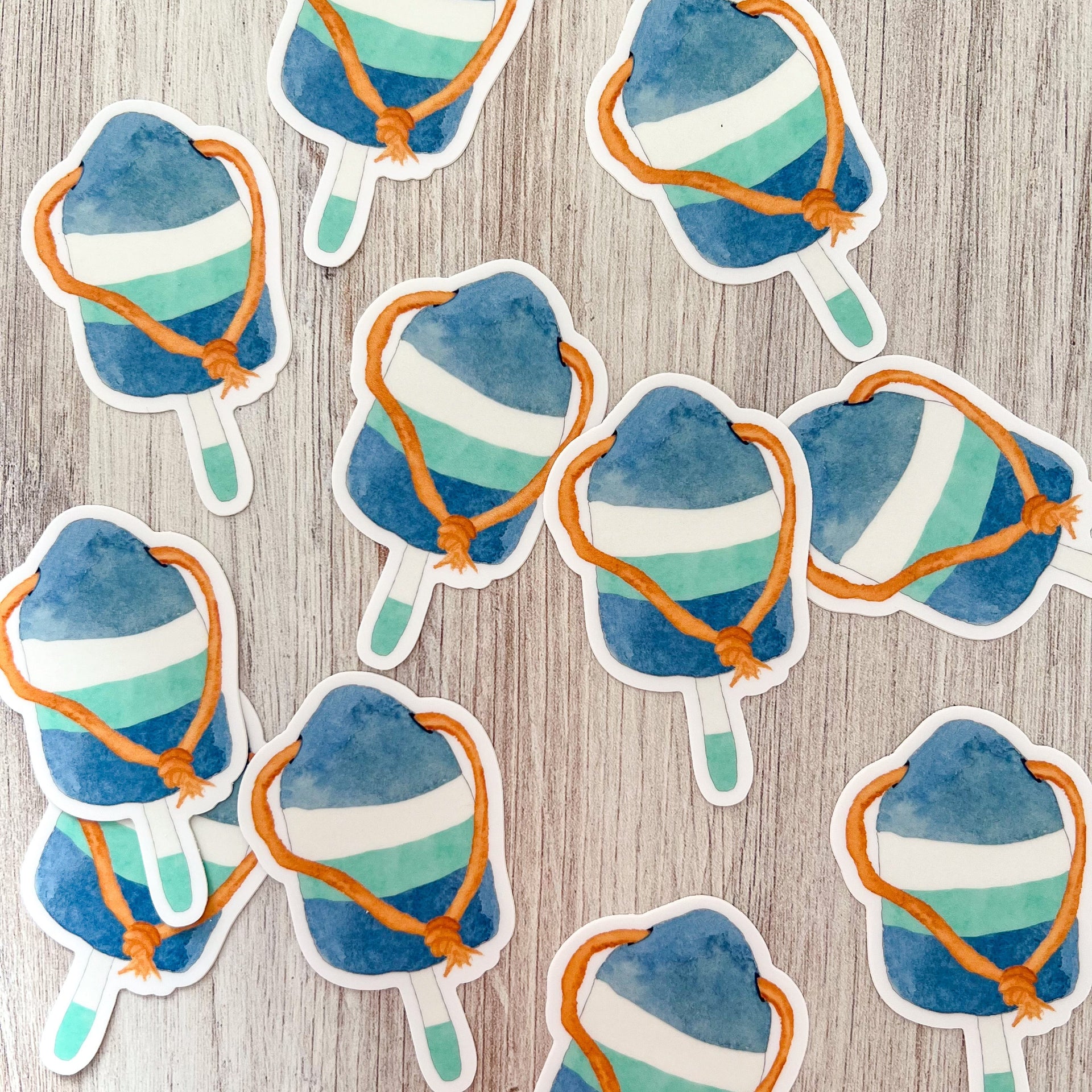 Blue, White, and Teal Buoy Sticker by Gert & Co