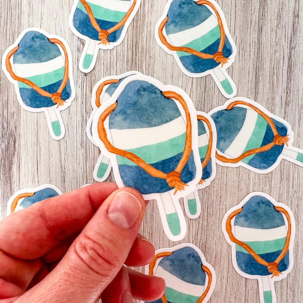 Blue, White, and Teal Buoy Sticker by Gert & Co