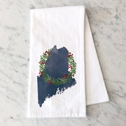 Maine Christmas Tea Towel by Gert & Co