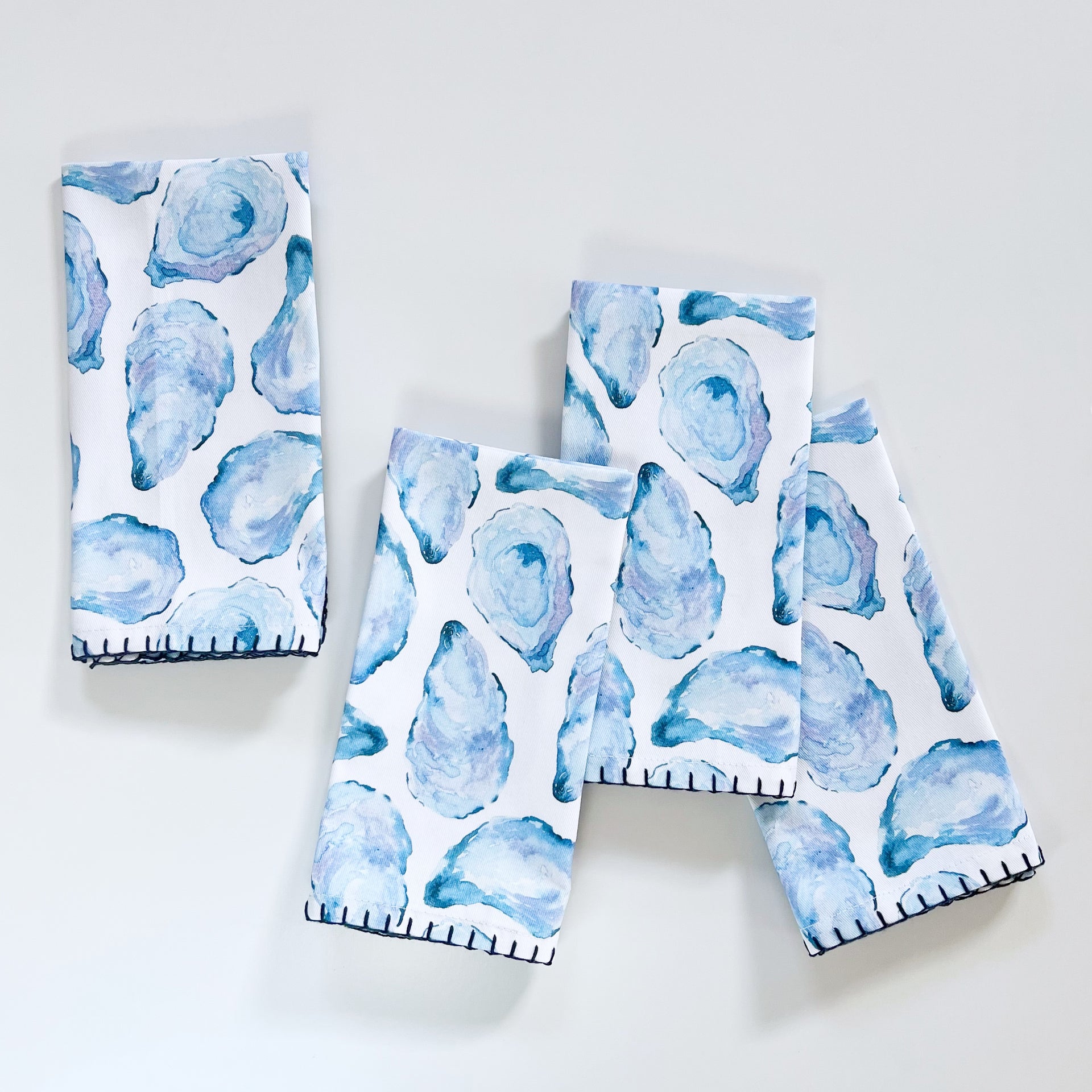 Mussel Shell Print Cotton Napkins by Gert & Co