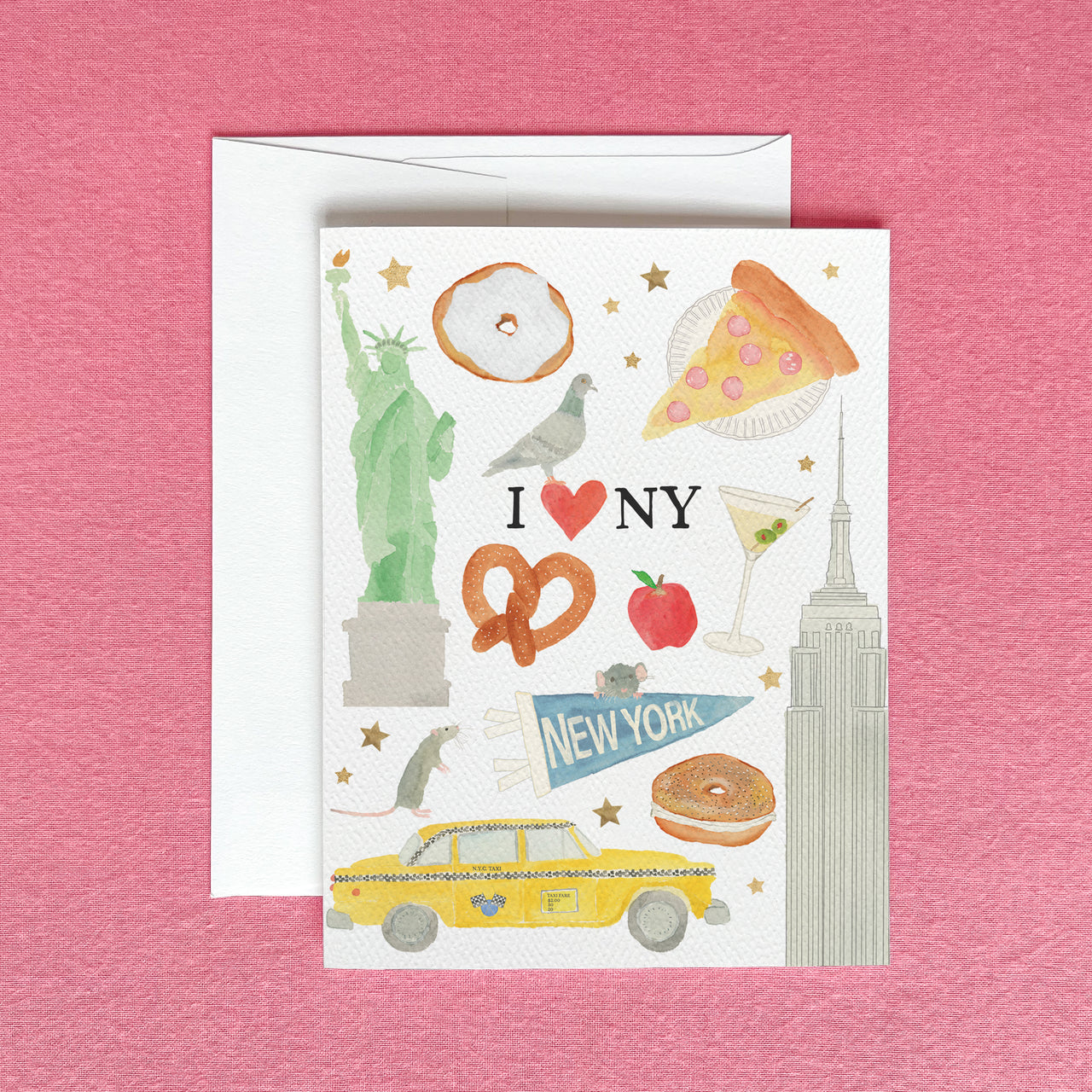 New York City Icons Greeting Card by Gert & Co