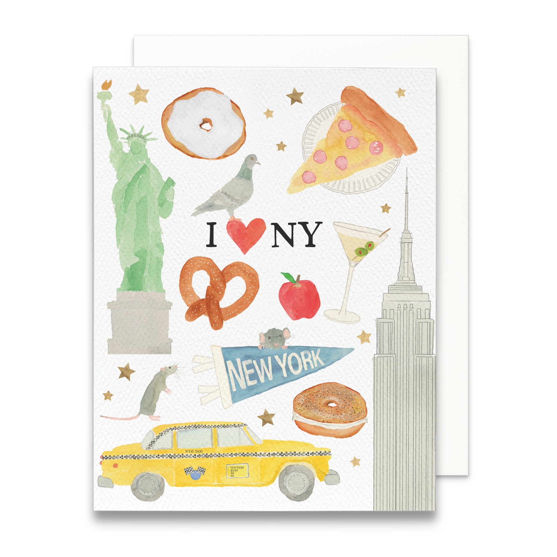 New York City Icons Greeting Card by Gert & Co