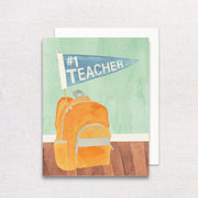 #1 Teacher Greeting Card by Gert & Co