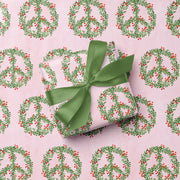 Peace Wreath Christmas Gift Wrap by Gert & Co