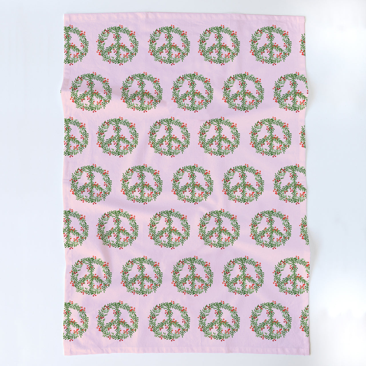 Peace Wreath Holiday Tea Towel by Gert & Co