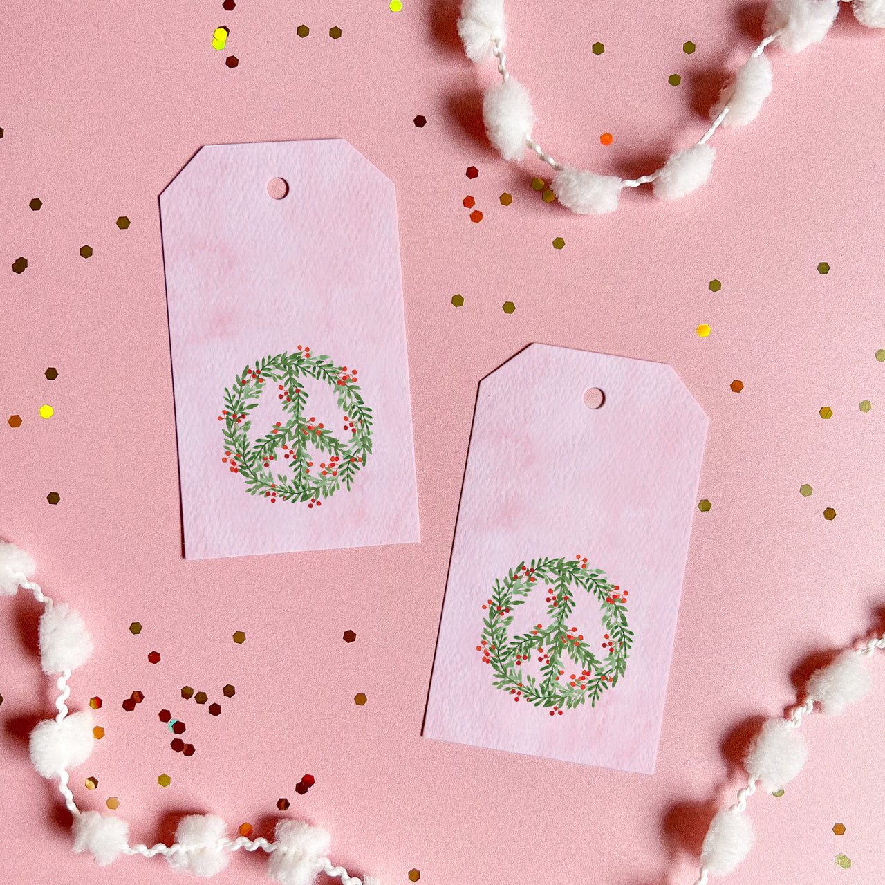 Peace Wreath Gift Tags by Gert & Co