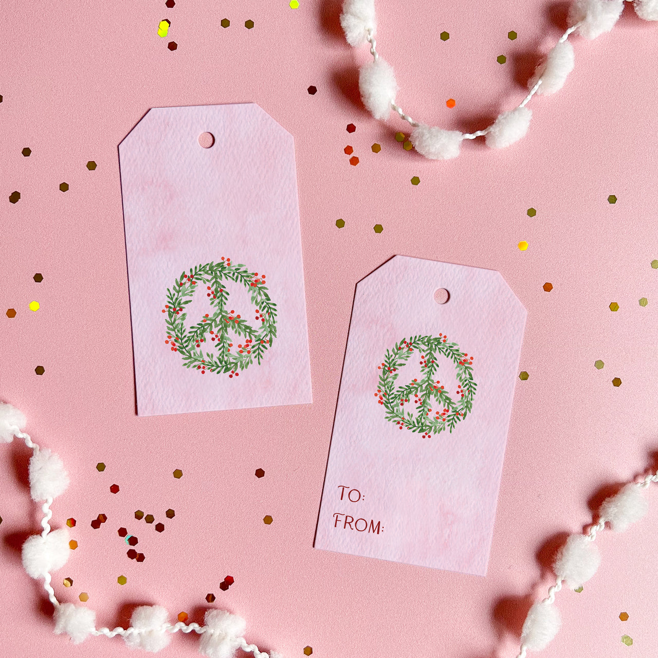 Peace Wreath Gift Tags by Gert & Co