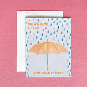 When It Rains It Pours Greeting Card by Gert & Co