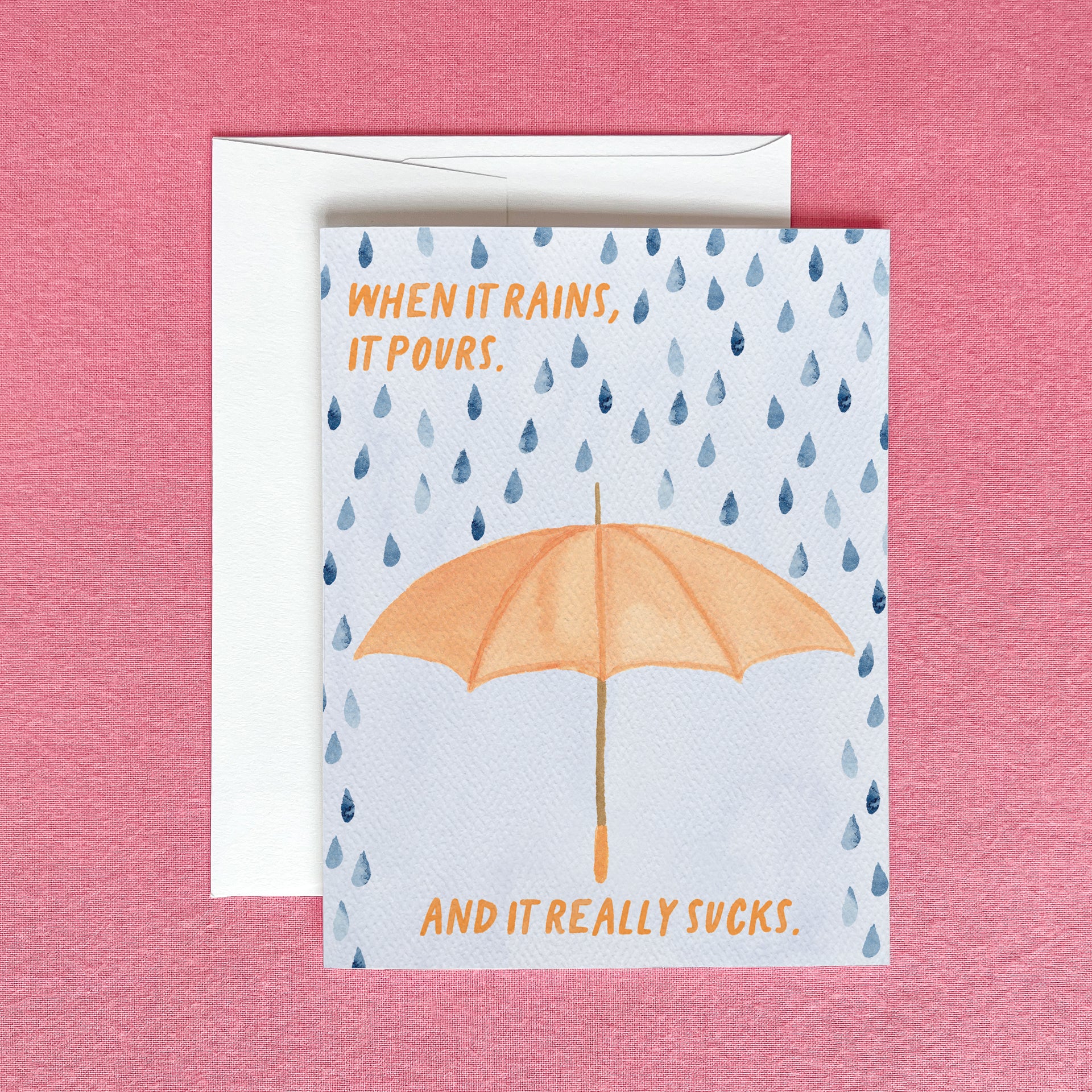 When It Rains It Pours Greeting Card by Gert & Co