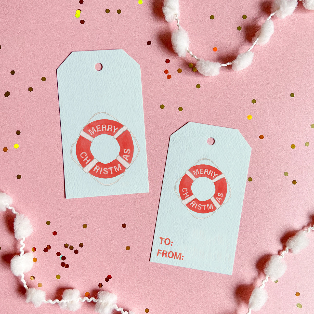 Christmas Life Preserver Gift Tags by Gert & Co