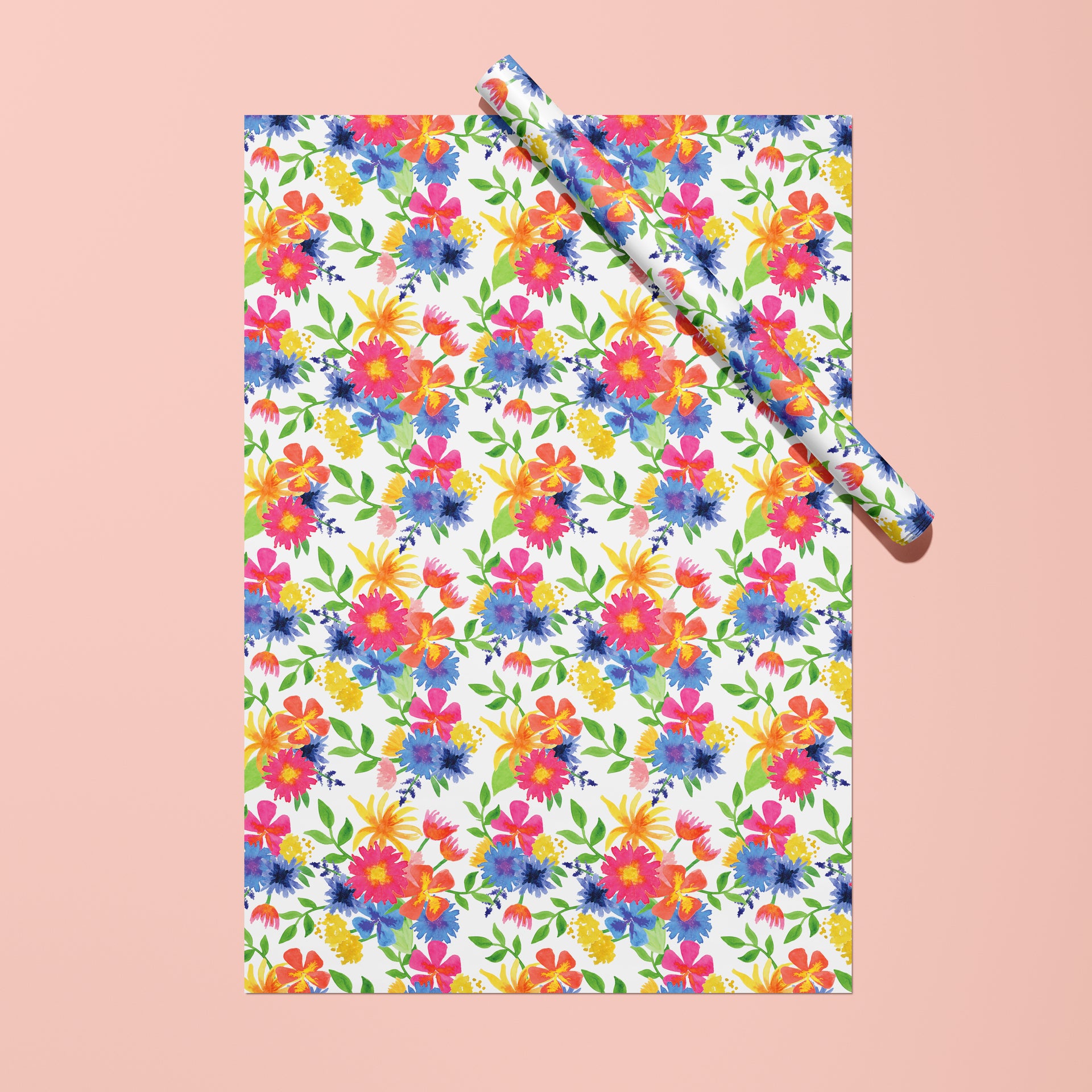 Bright Wildflowers Gift Wrap by Gert & Co