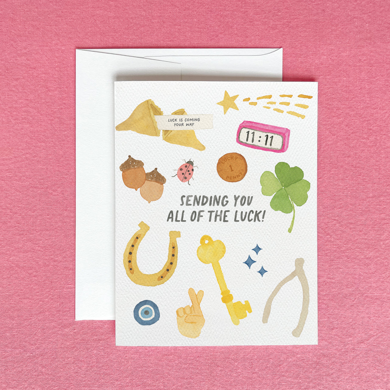 Sending You All of The Luck Greeting Card by Gert & Co