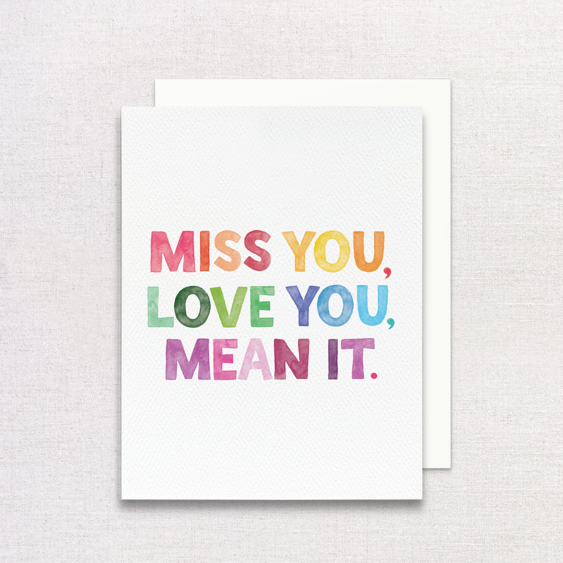 Miss You, Love You Greeting Card by Gert & Co