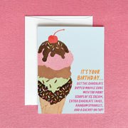 Chocolate Dipped Waffle Cone Greeting Card by Gert & Co